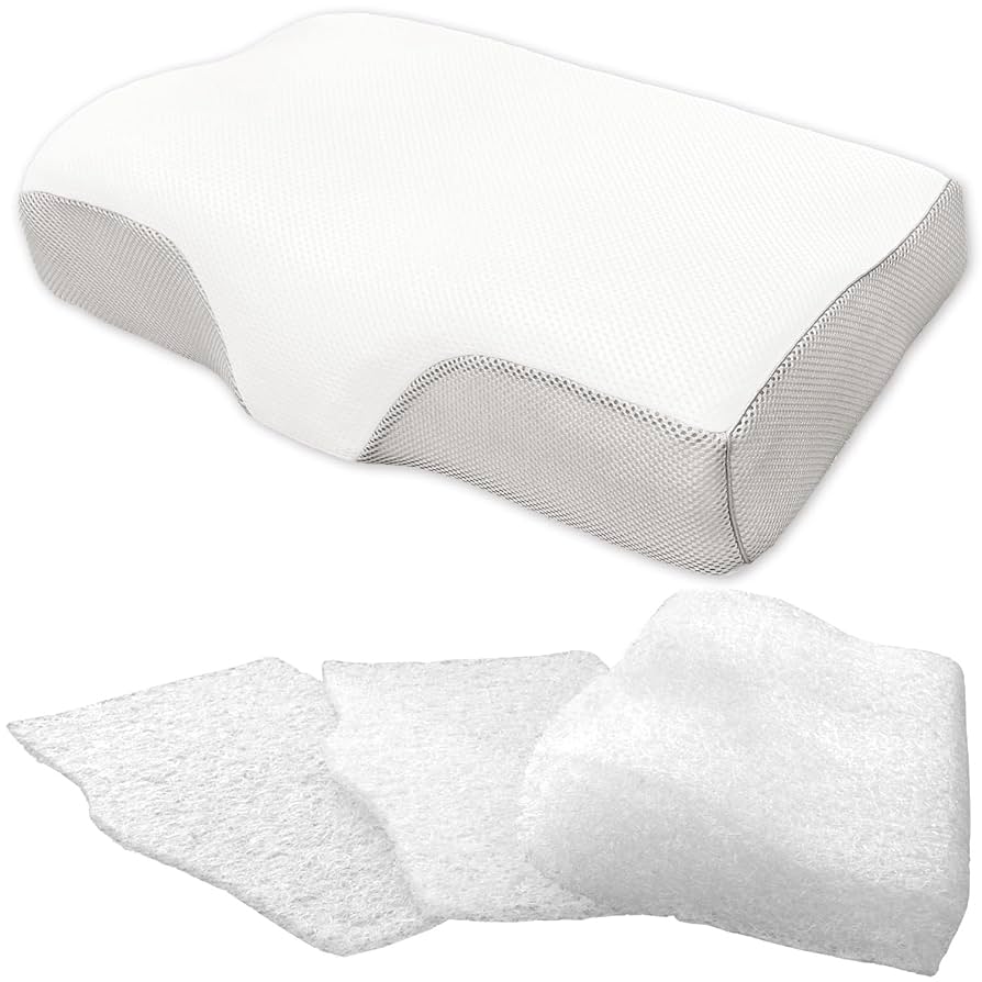 エアスリープ☆まくら☆枕☆AIR Sleep☆美品☆袋無し☆西川☆☆ スリープフィットネス低反発枕 50×30×11cm ブルー <枕本体>側地